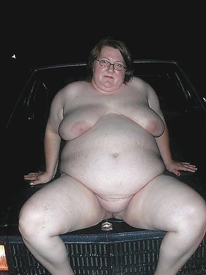 Fat mature naturists in the night - Chubby Naturists